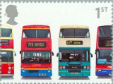 Four double-decker buses