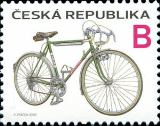 Green racing bicycle