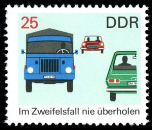 Blue truck on road