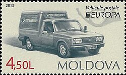 Grey delivery van