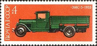 Green flatbed truck